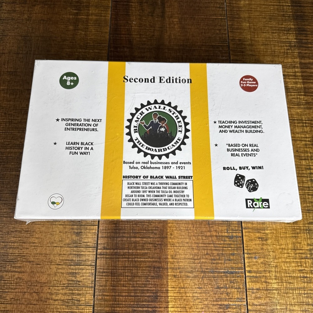 Black Wall Street Board Game Second Edition Black History Financial Rare Sealed
